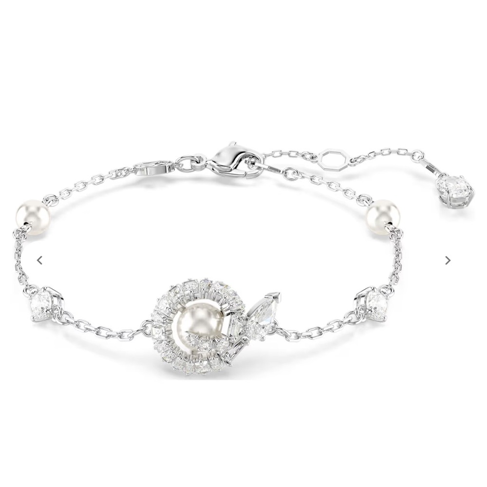 Swarovski Snake bracelet
Crystal pearl, Mixed cuts, Year of the Snake, Silver